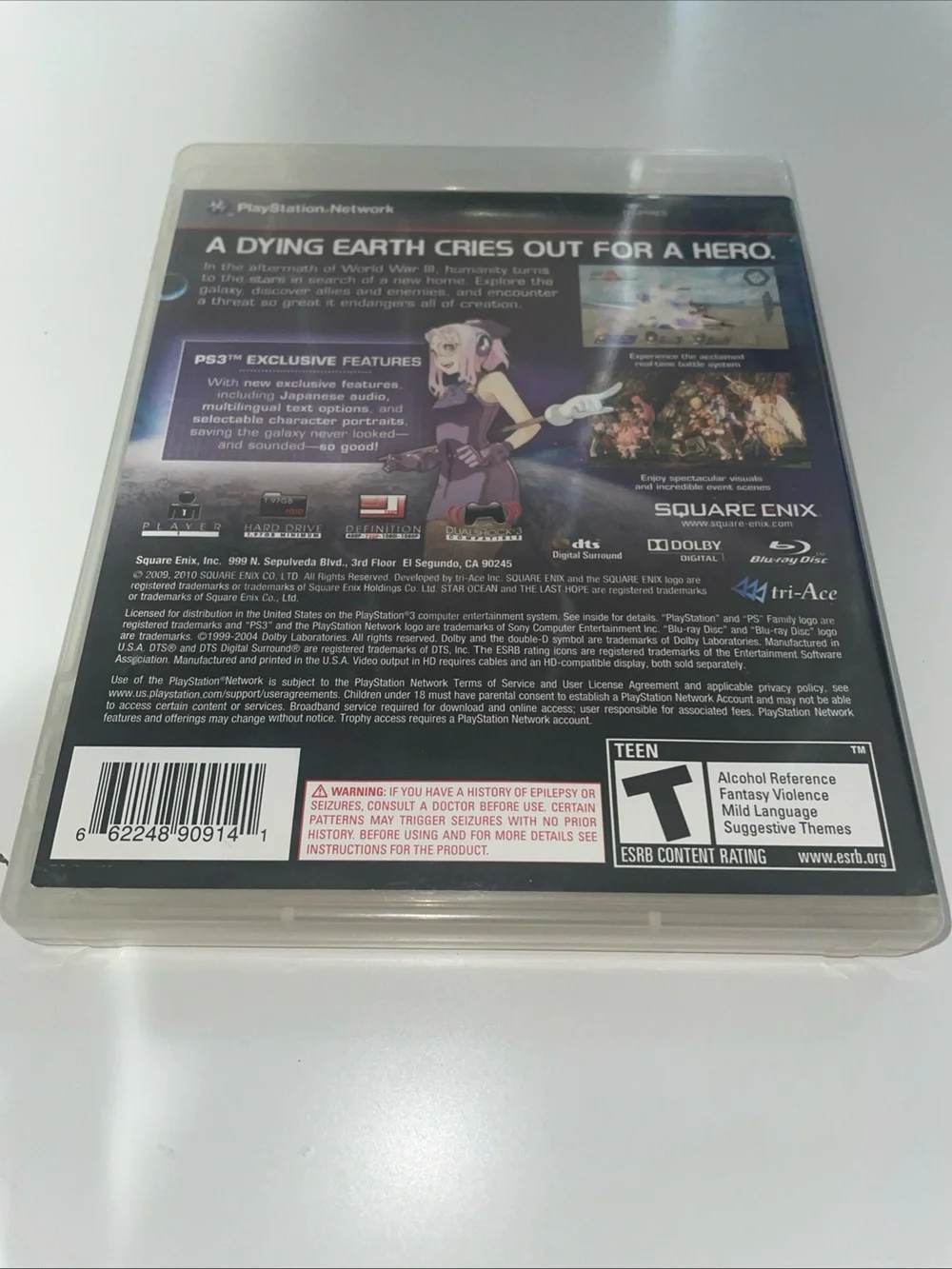 Star Ocean The Last Hope International Sony PS3 CIB Complete w/ Manual